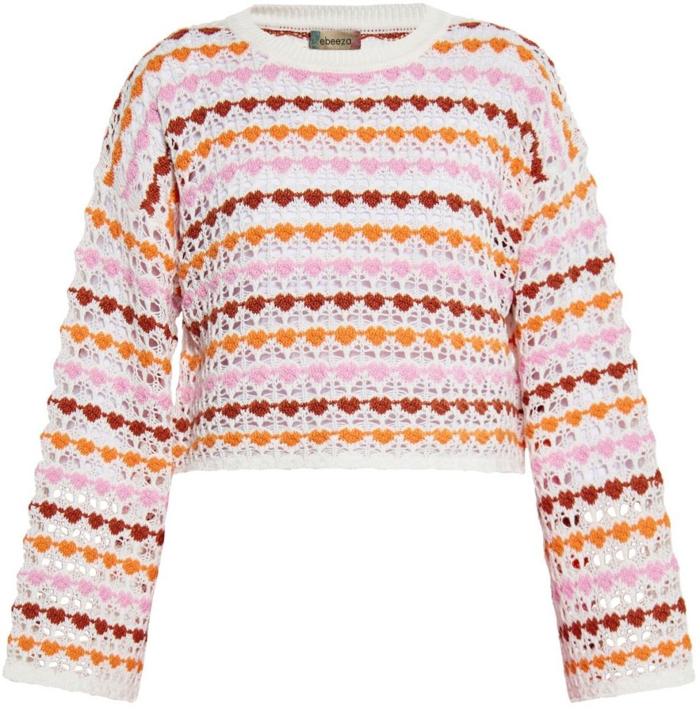 ebeeza Sveter  tmavooranžová / ružová / hrdzavo červená / biela
