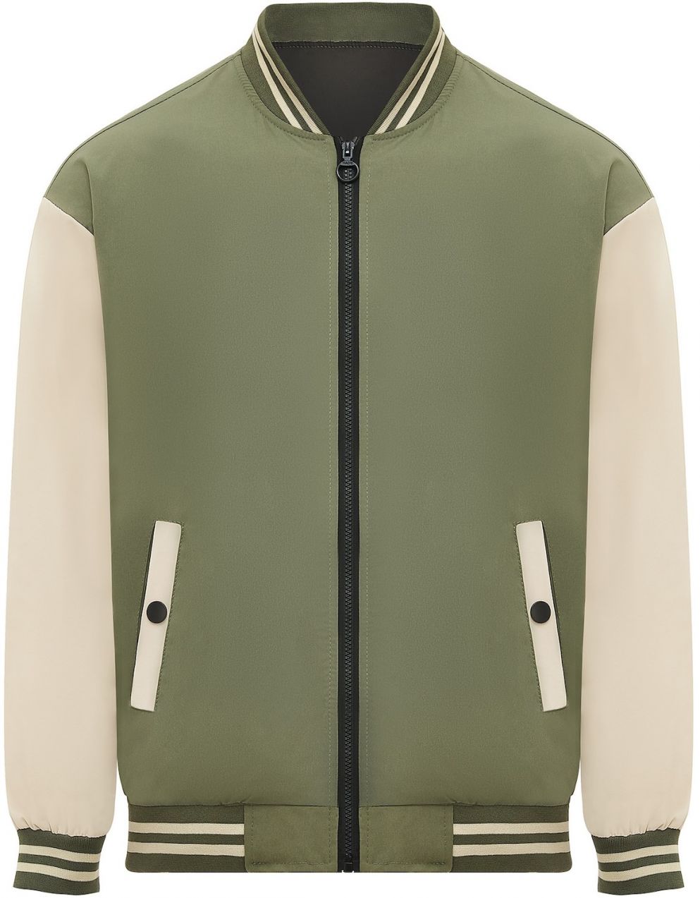 boline Prechodná bunda  béžová / olivová / tmavozelená