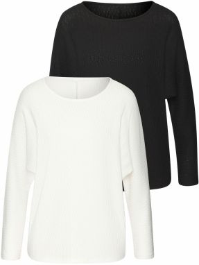 VIVANCE Tričko  čierna / biela