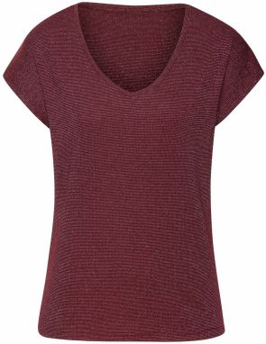 LASCANA Tričko  bordová / strieborná