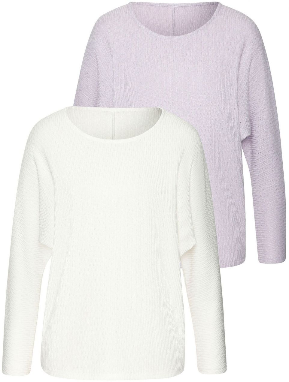 VIVANCE Tričko  krémová / levanduľová