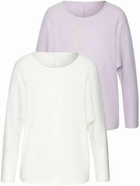 VIVANCE Tričko  krémová / levanduľová