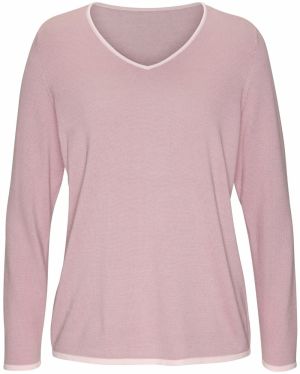 VIVANCE Sveter  svetlofialová / ružová