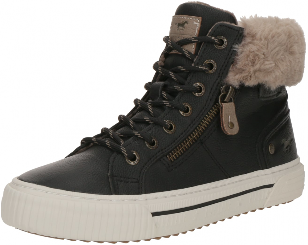 MUSTANG Šnurovacie členkové čižmy 'Kalua'  telová / čierna