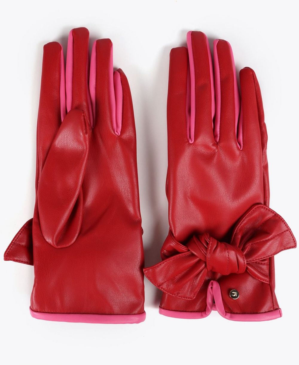 Lola Casademunt Prstové rukavice  ružová / červená
