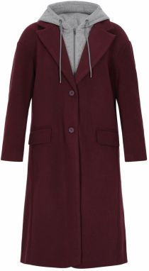 myMo ROCKS Prechodný kabát  sivá melírovaná / burgundská