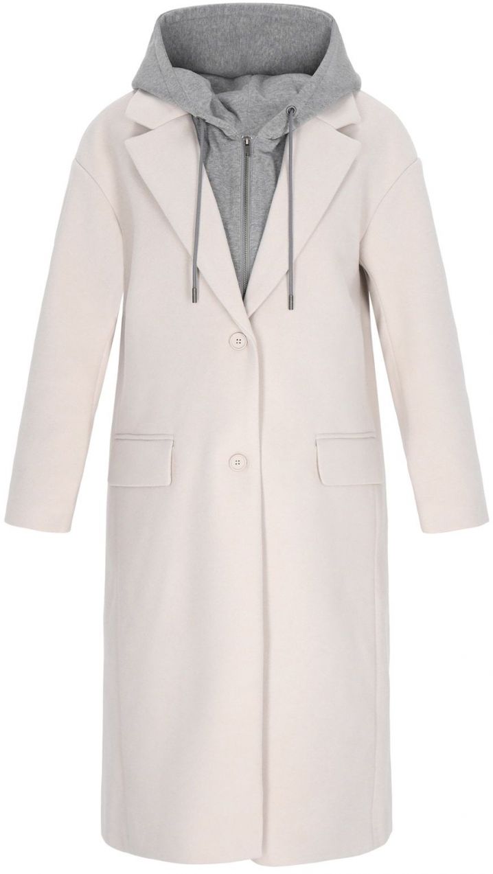 myMo ROCKS Prechodný kabát 'Rocks'  sivá / biela