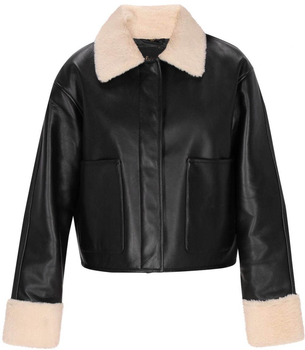 faina Prechodná bunda  krémová / čierna