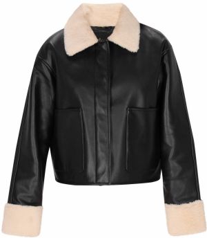 faina Prechodná bunda  krémová / čierna