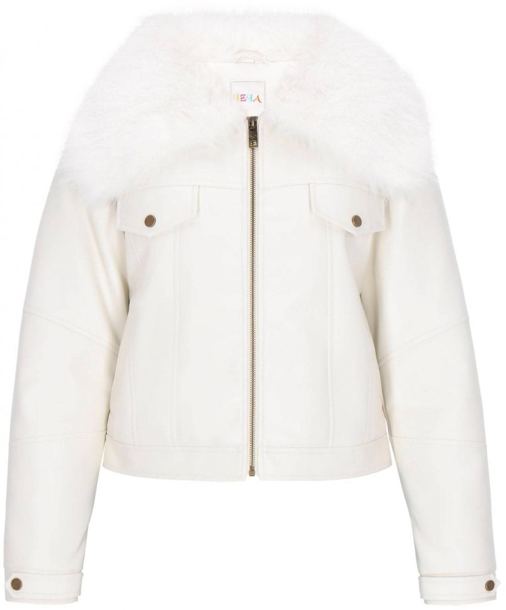 IZIA Zimná bunda 'Fashion Look'  šedobiela