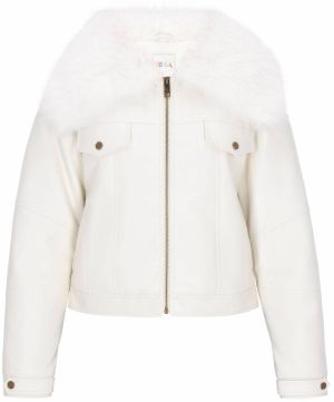 IZIA Zimná bunda 'Fashion Look'  šedobiela