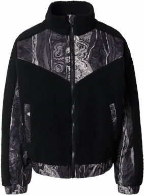 Carlo Colucci Flisová bunda 'Ezechiele'  sivá / čierna / biela