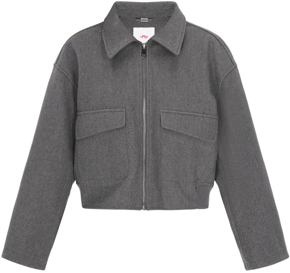 MYMO Prechodná bunda 'Young Fashion'  tmavosivá