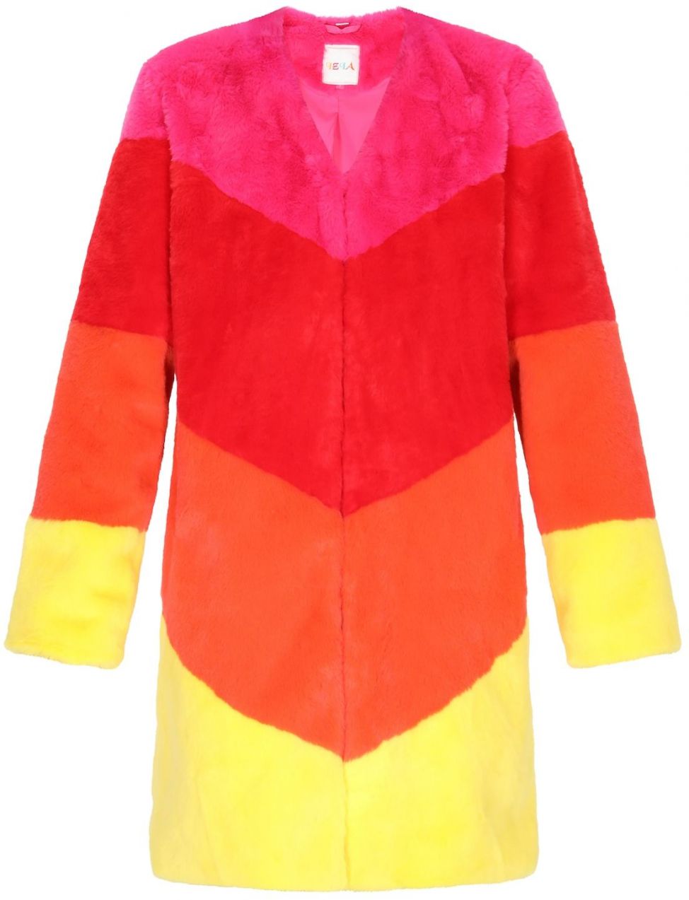 IZIA Prechodný kabát  žltá / oranžová / tmavoružová / červená