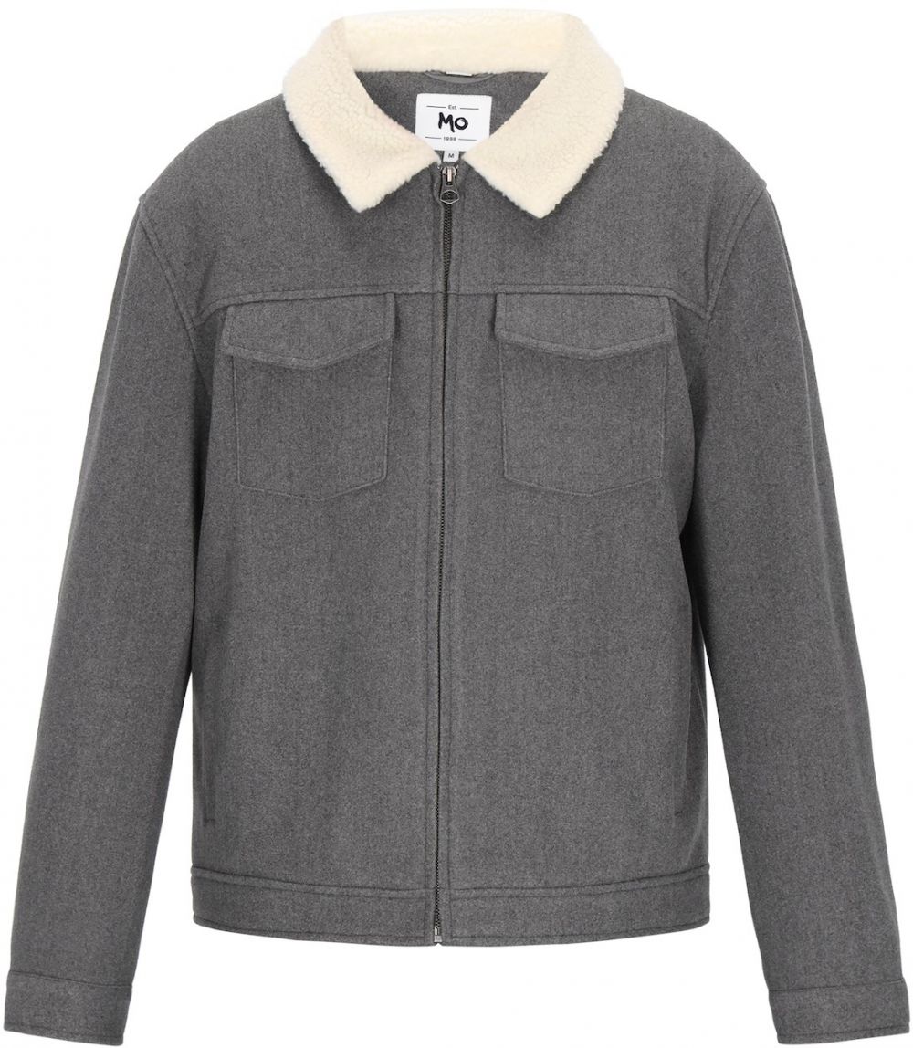 MO Prechodná bunda  krémová / sivá