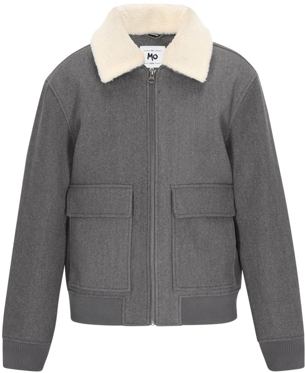 MO Prechodná bunda  krémová / sivá