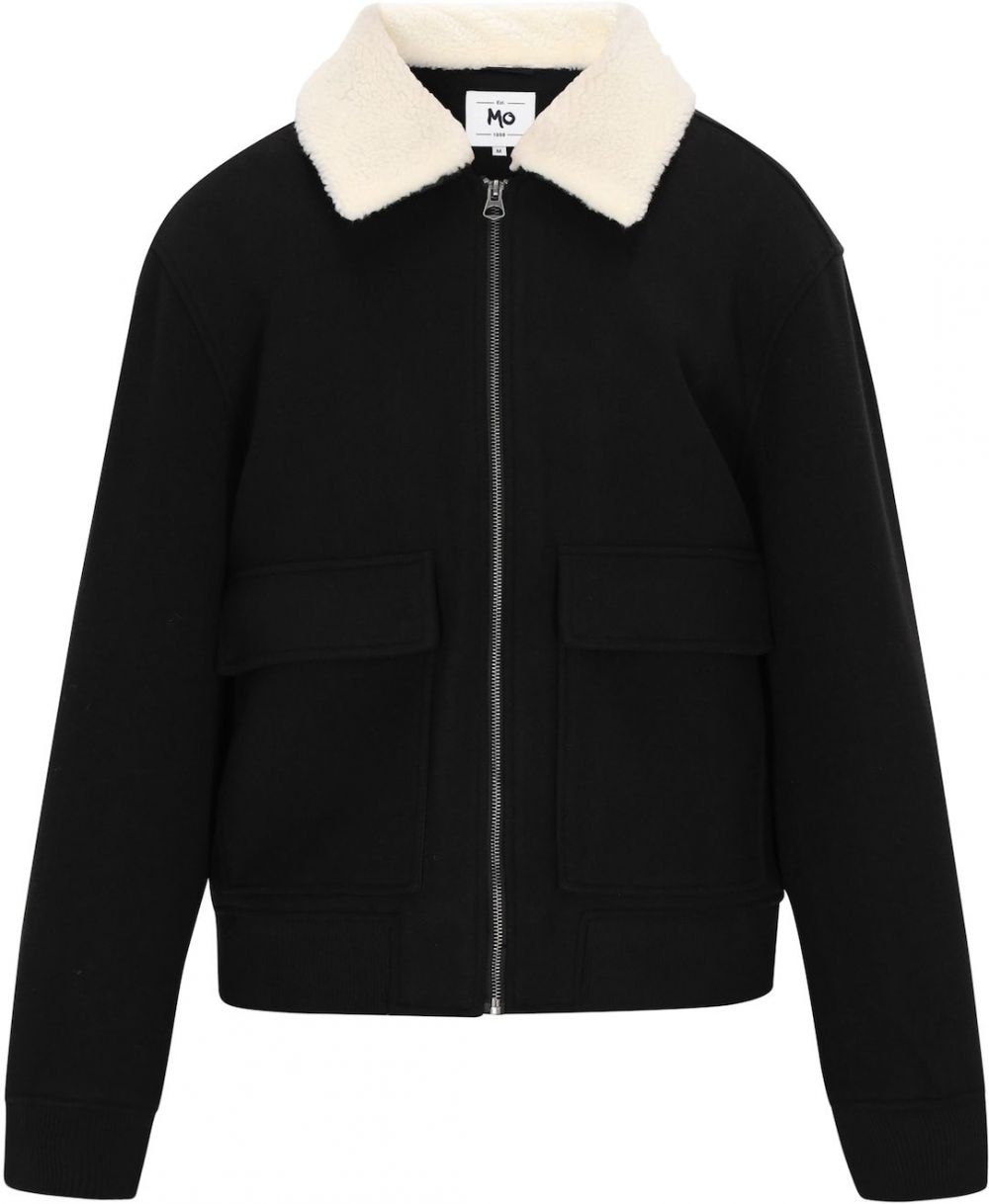 MO Prechodná bunda  krémová / čierna