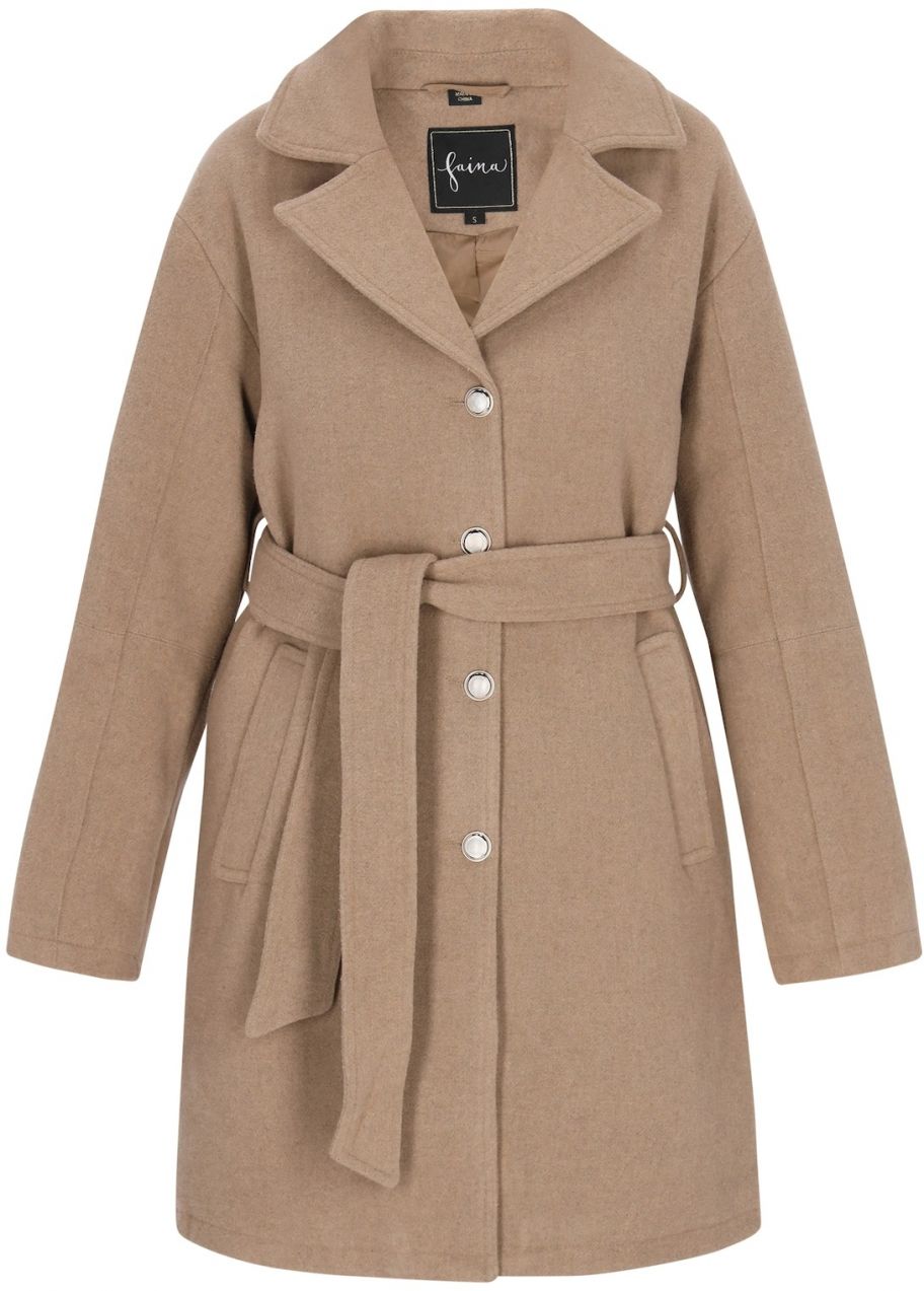 faina Prechodný kabát  svetlohnedá