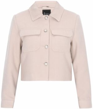 faina Prechodná bunda  šedobiela