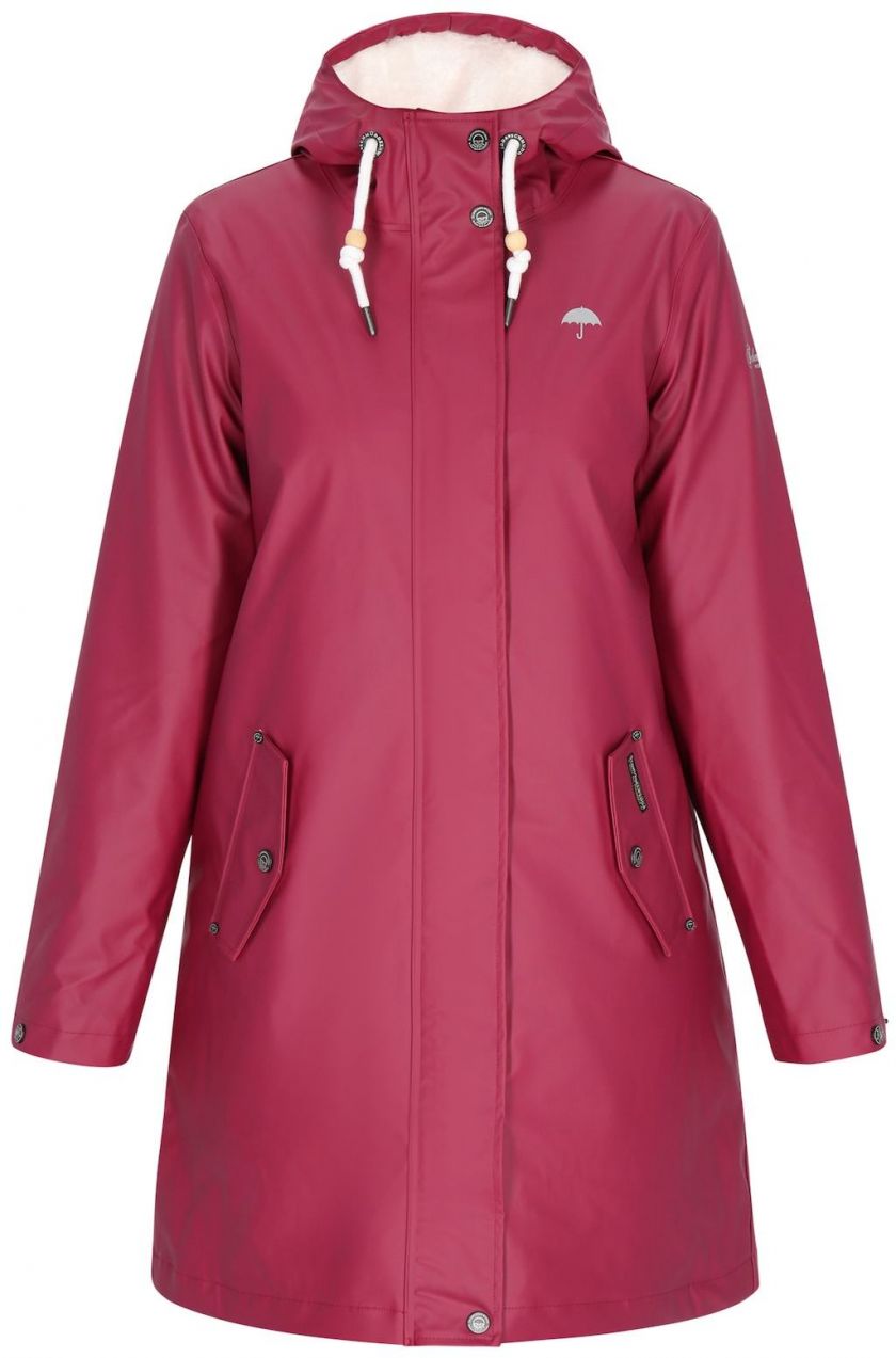 Schmuddelwedda Prechodný kabát  tmavočervená