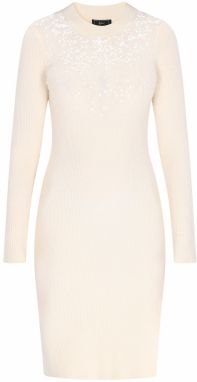 faina Pletené šaty  šedobiela