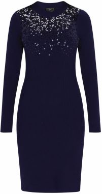 faina Pletené šaty  námornícka modrá