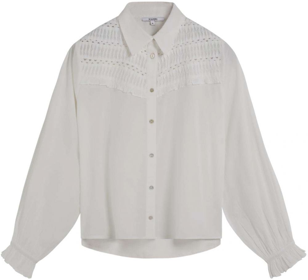 Scalpers Tričko ' '  biela / šedobiela