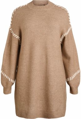 Zizzi Pletené šaty 'Lea'  kapučíno