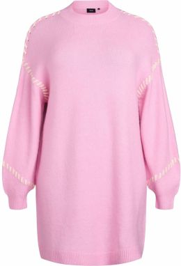 Zizzi Pletené šaty 'Mlea'  krémová / ružová