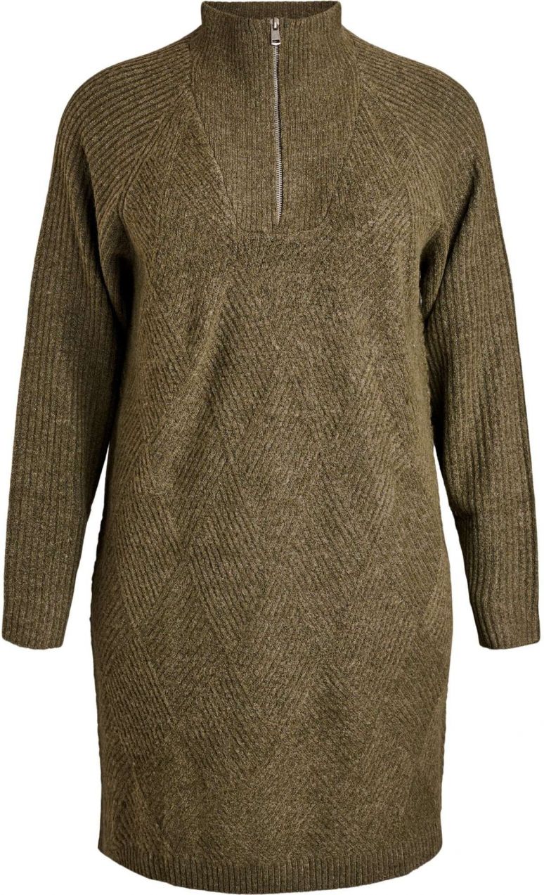 Zizzi Pletené šaty 'Mziggi'  zelená melírovaná