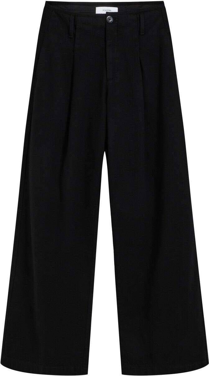 Scalpers Plisované nohavice  čierna