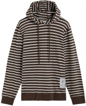 Scalpers Mikina  hnedá / biela