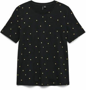 VERO MODA Tričko 'VMPAULINA'  zlatá / čierna