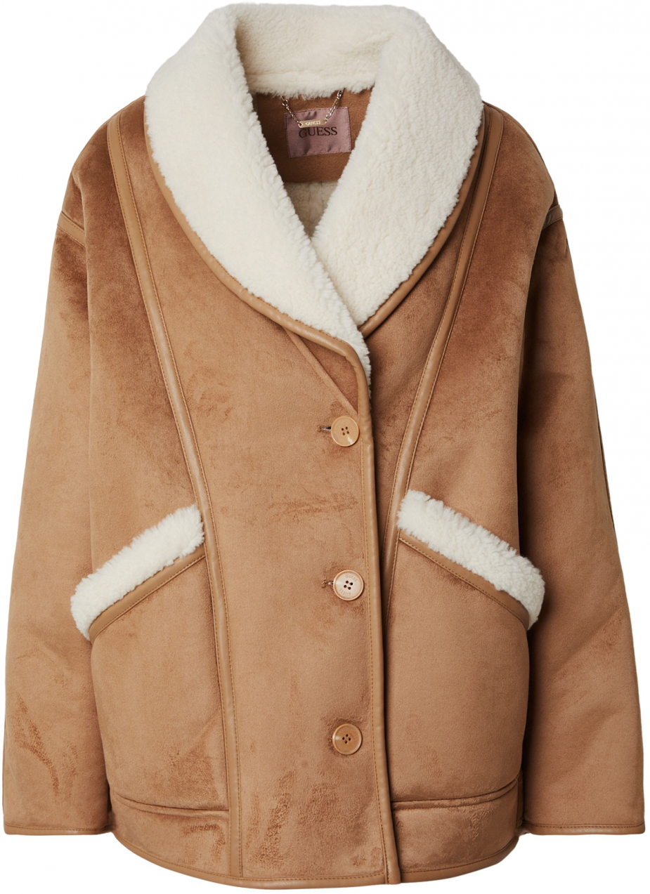 GUESS Zimná bunda 'FAUSTINE'  karamelová / prírodná biela