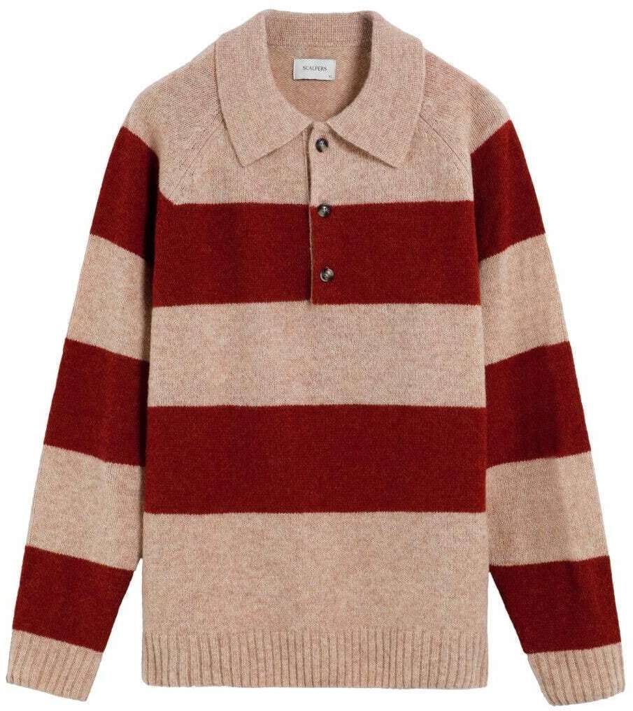 Scalpers Sveter  oranžová melírovaná / červená