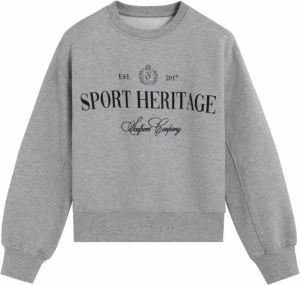 Scalpers Mikina 'Embcollege'  sivá melírovaná / čierna