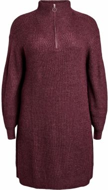 Zizzi Pletené šaty 'Fllola'  vínovo červená