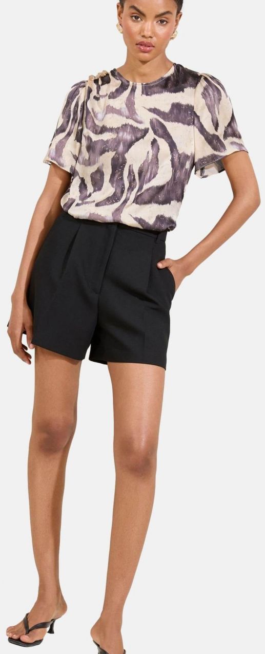 Lipsy Blúzka  nebielená / zlatá / sivá / tmavošedá