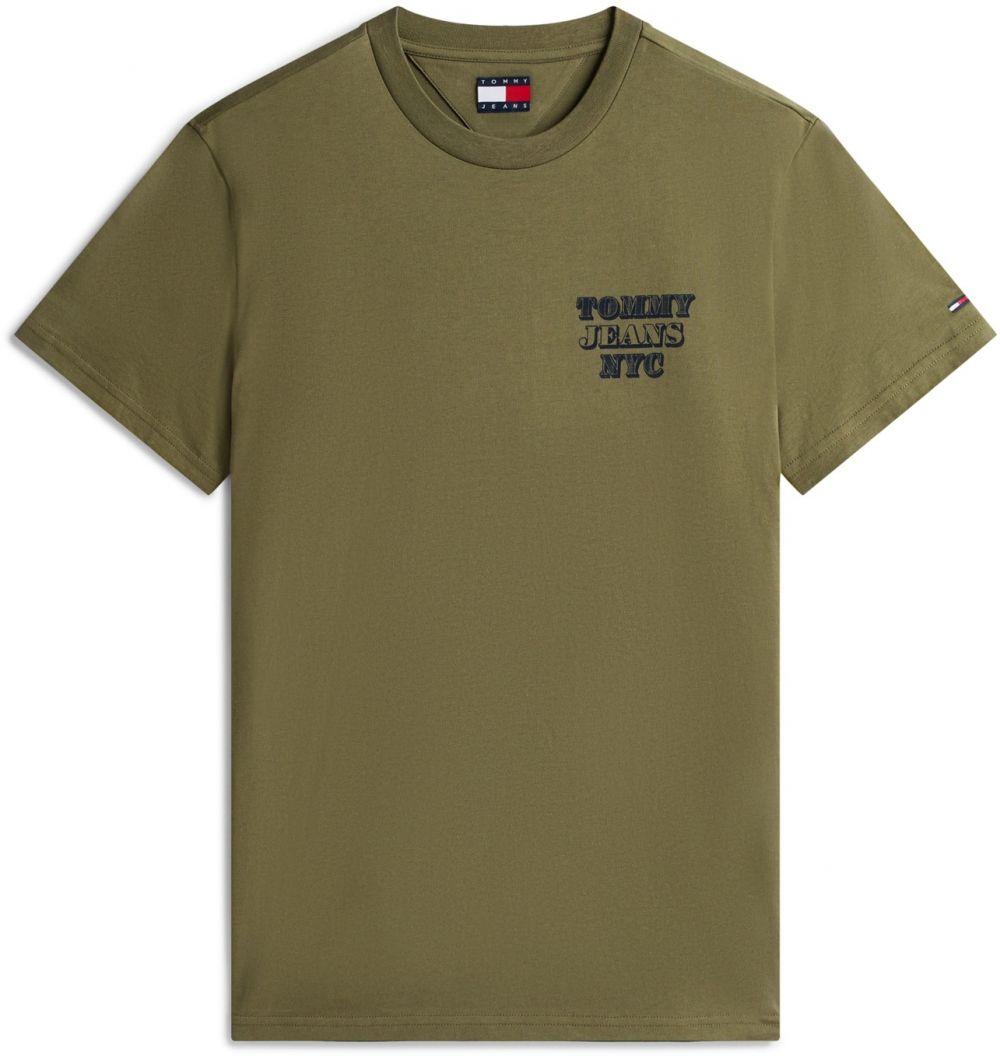 Tommy Jeans Tričko  námornícka modrá / olivová