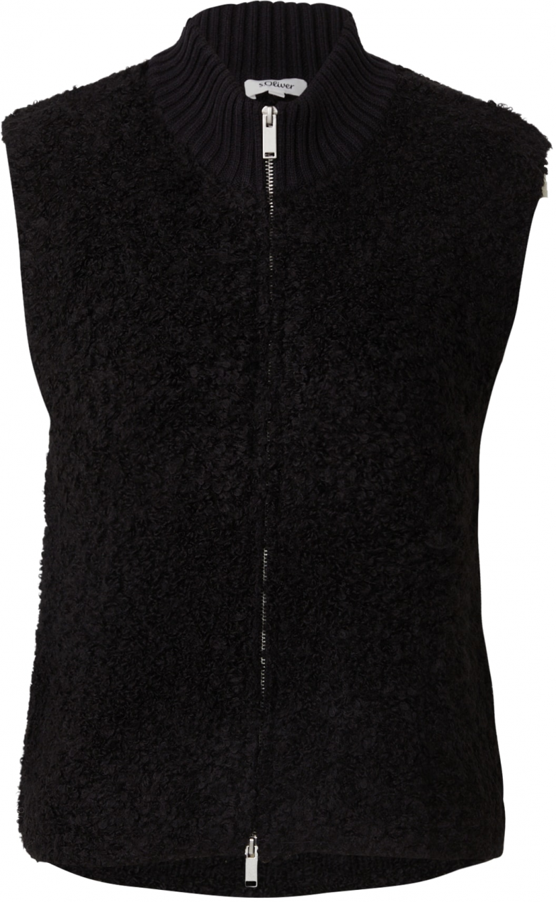 s.Oliver Pletená vesta  čierna
