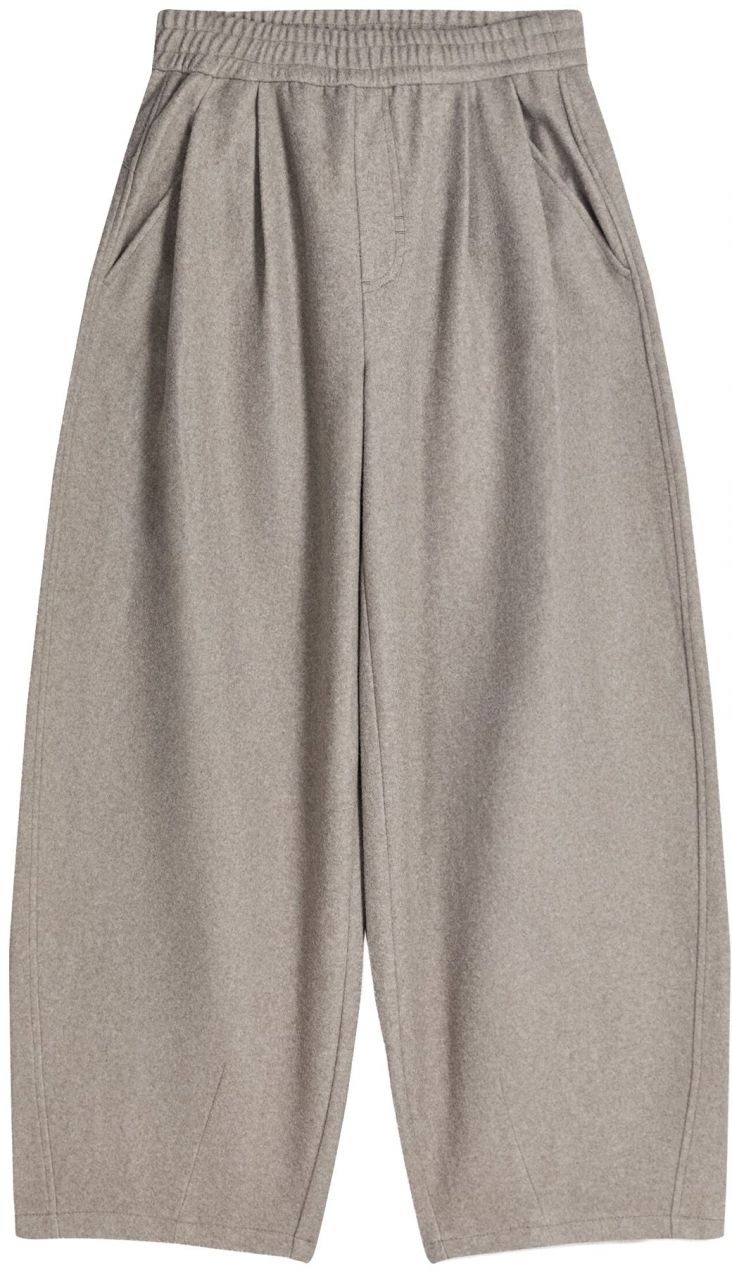 Bershka Plisované nohavice  piesková