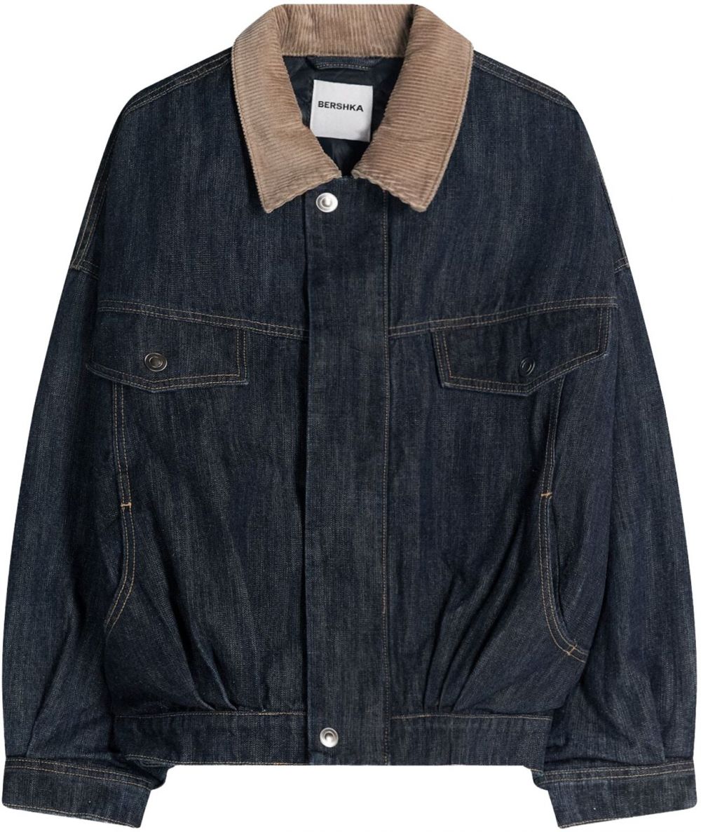 Bershka Prechodná bunda  námornícka modrá