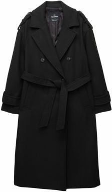 Pull&Bear Prechodný kabát  čierna