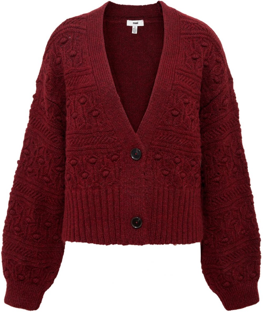 Mavi Kardigán  karmínovo červená