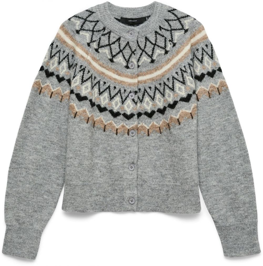 VERO MODA Kardigán 'VMTAMMY'  farba ťavej srsti / sivá melírovaná / čierna / biela
