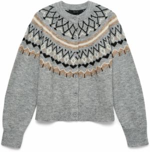 VERO MODA Kardigán 'VMTAMMY'  farba ťavej srsti / sivá melírovaná / čierna / biela