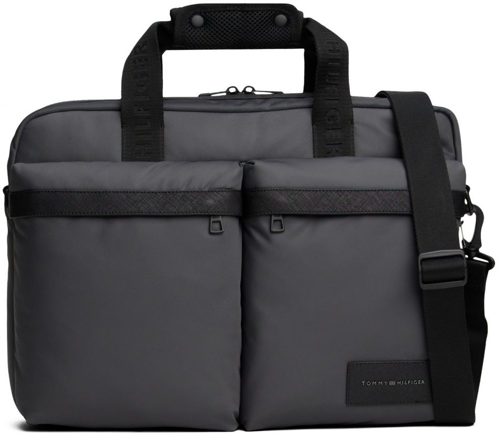 TOMMY HILFIGER Taška na notebook  antracitová
