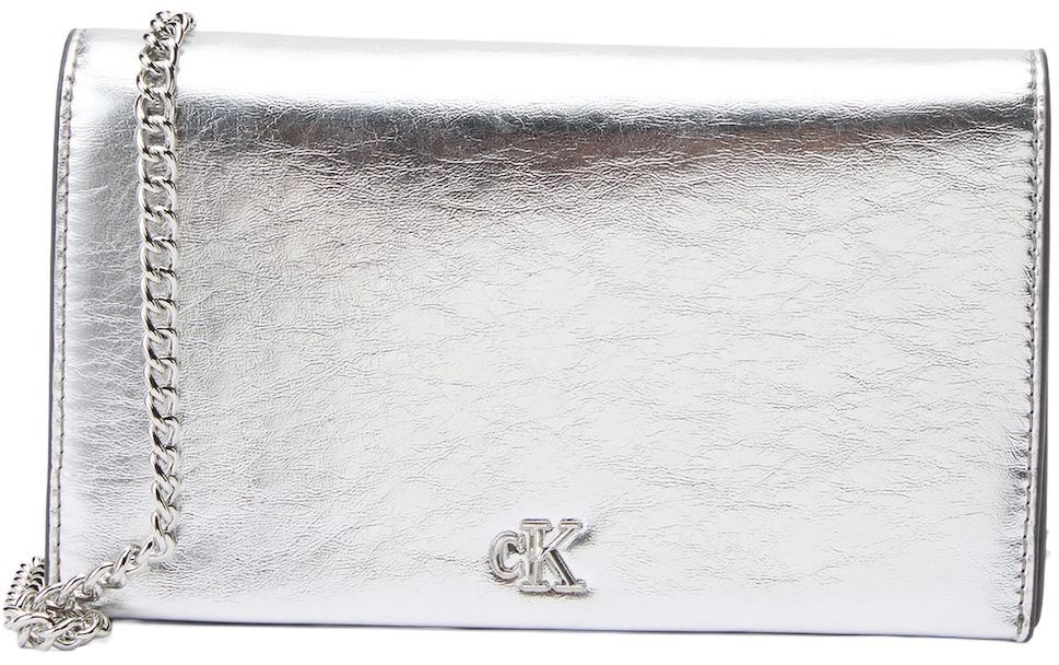 Calvin Klein Listová kabelka  strieborná