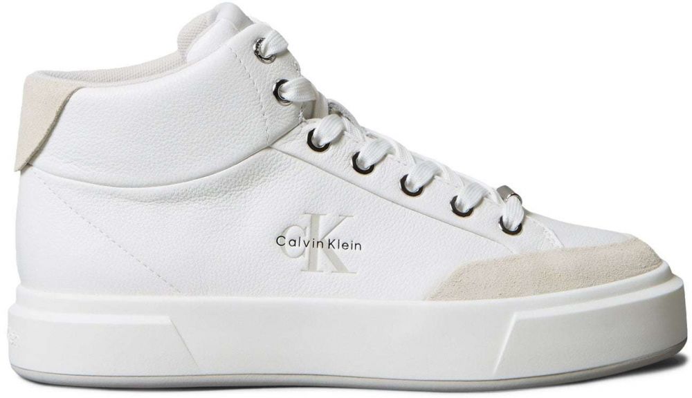 Calvin Klein Jeans Členkové tenisky  svetlobéžová / čierna / biela