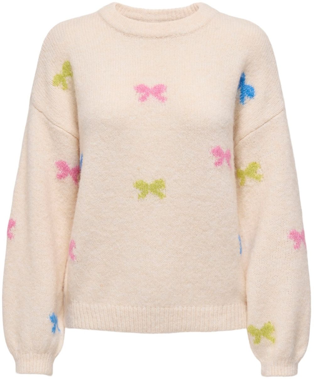 ONLY Sveter 'ONLBRUNHILDA'  azúrová / kiwi / svetloružová / biela ako vlna